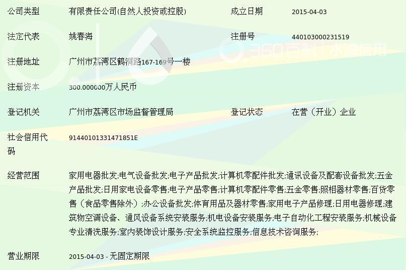 广州湍瑞家电